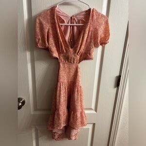 Elegant Pink Floral Dress